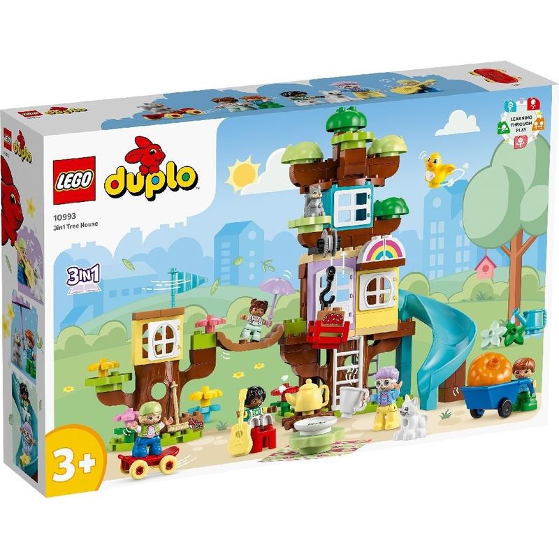 Jucarii, Copii si Bebe - Jucarii si jocuri - Seturi de constructie si cuburi - Seturi de constructie - LEGO DUPLO Casa din copac 3 in 1, 10993 - Infinity.ro