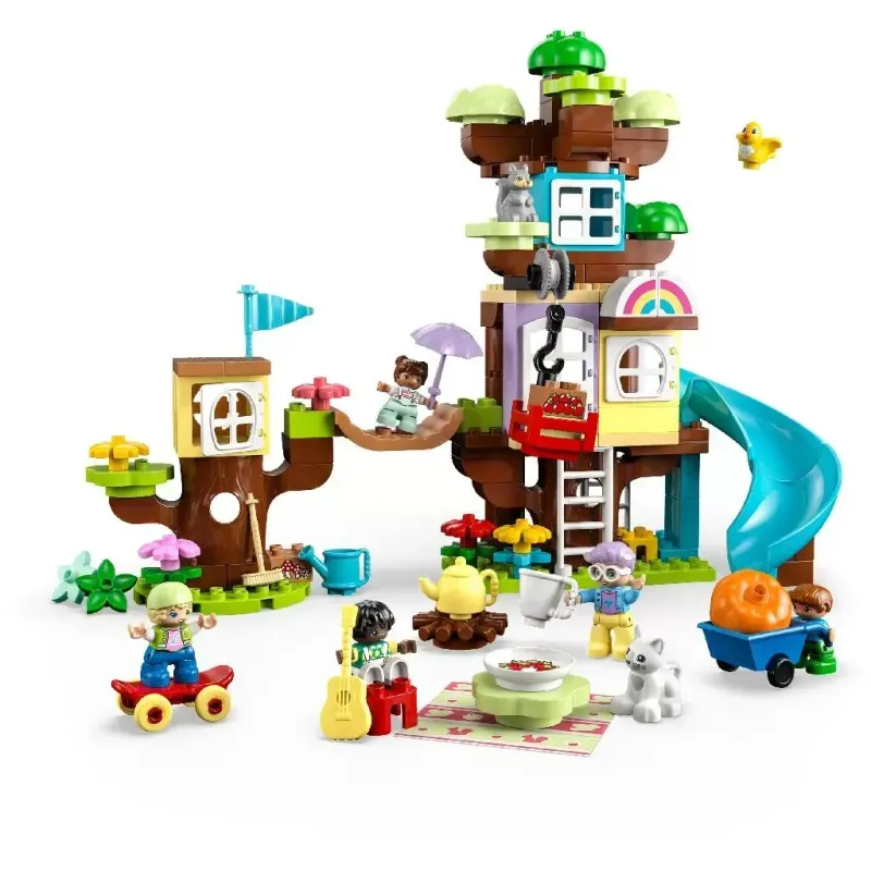 Jucarii, Copii si Bebe - Jucarii si jocuri - Seturi de constructie si cuburi - Seturi de constructie - LEGO DUPLO Casa din copac 3 in 1, 10993 - Infinity.ro