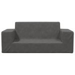 Casa si Gradina - Mobilier - Mobilier copii - Mobilier camera copiilor - Canapea pentru copii cu 2 locuri, antracit, plus moale - Infinity.ro