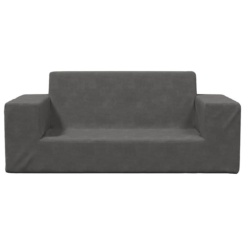 Casa si Gradina - Mobilier - Mobilier copii - Mobilier camera copiilor - Canapea pentru copii cu 2 locuri, antracit, plus moale - Infinity.ro
