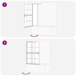 Casa si Gradina - Sanitare - Cazi si cabine de dus - Cabine dus - Ecran de baie pentru dus Manual 80 x 67 x 129.5 cm - Infinity.ro