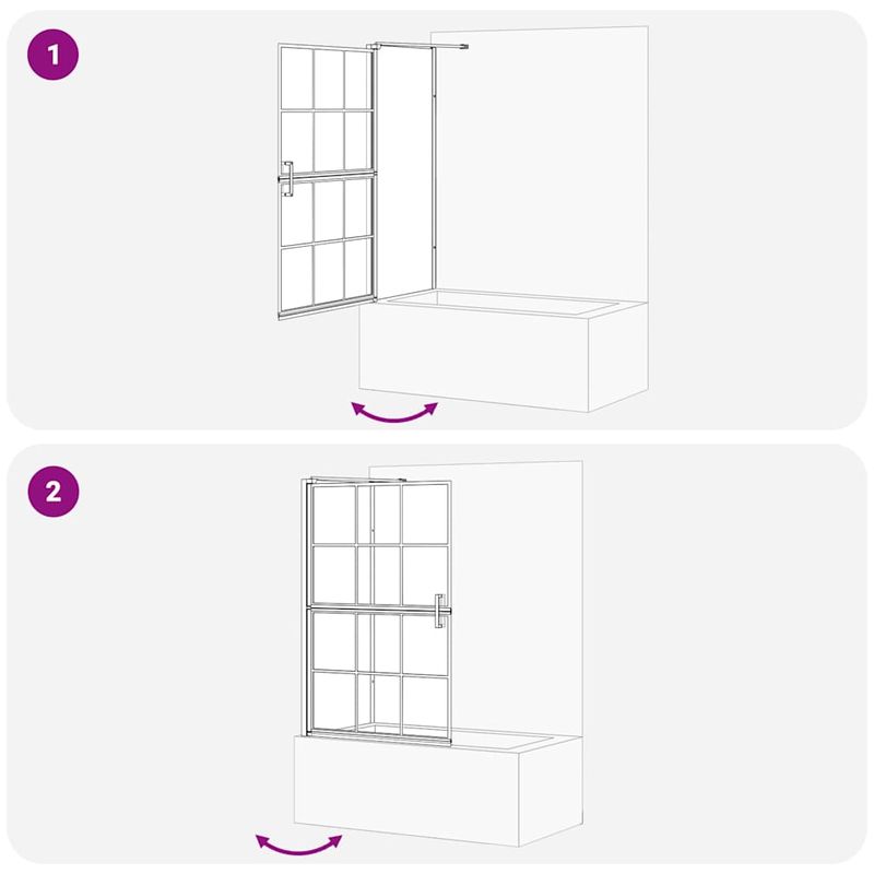 Casa si Gradina - Sanitare - Cazi si cabine de dus - Cabine dus - Ecran de baie pentru dus Manual 80 x 67 x 129.5 cm - Infinity.ro