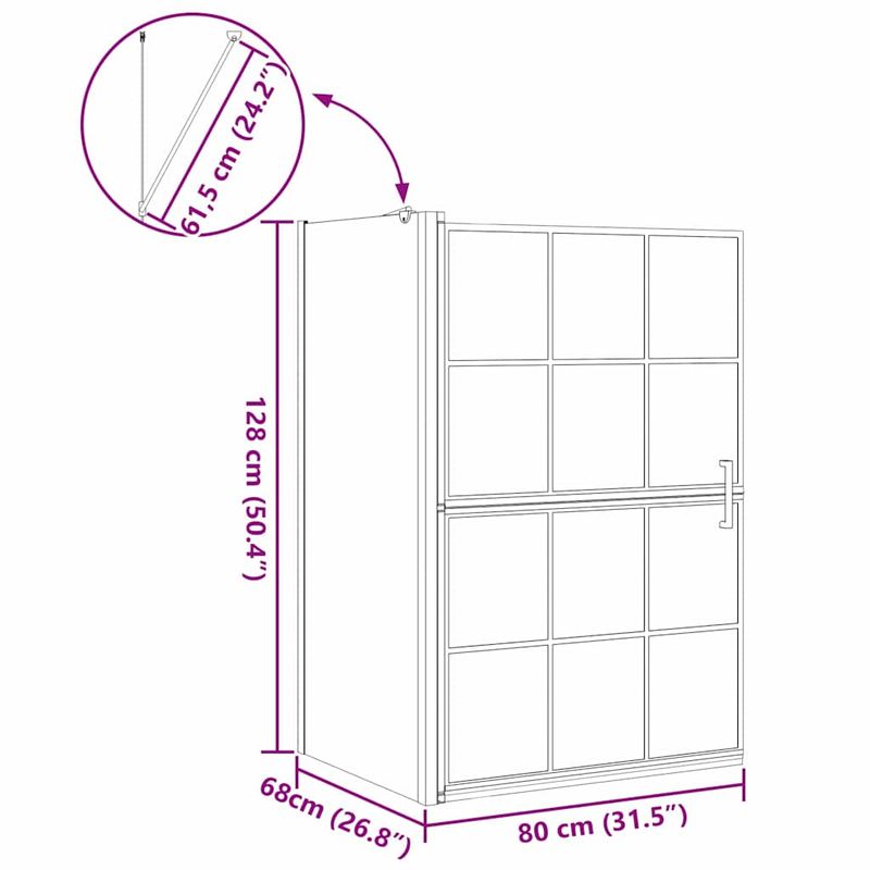 Casa si Gradina - Sanitare - Cazi si cabine de dus - Cabine dus - Ecran de baie pentru dus Manual 80 x 67 x 129.5 cm - Infinity.ro