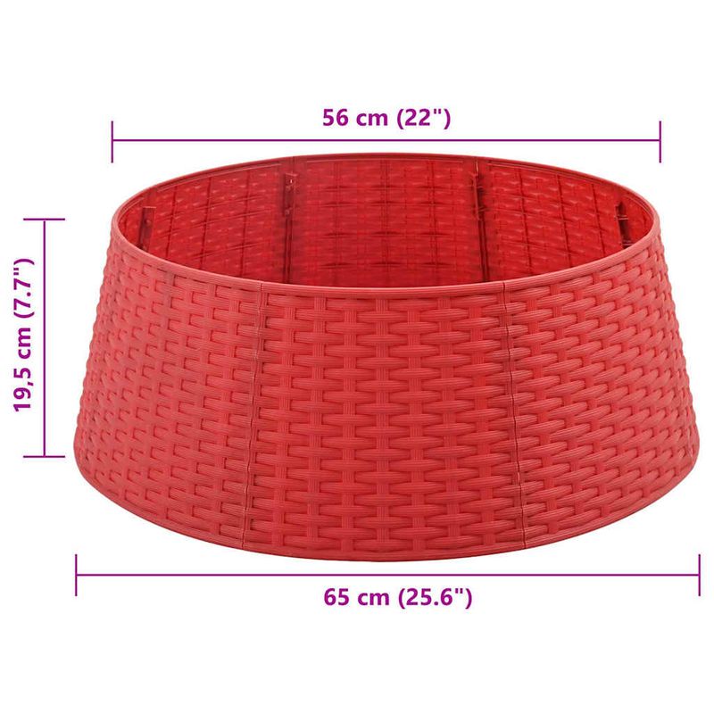 Casa si Gradina - Decoratiuni - Decoratiuni de sezon - FustapentruBraddeCraciun Rosu Ø 65 x 23 cm Plastic - Infinity.ro