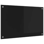 Casa si Gradina - Sanitare - Chiuveta bucatarie si accesorii - Accesorii chiuvete - Spate de bucatarie Negru 80 x 50 x 0.8 cm sticla securizata - Infinity.ro