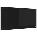 Casa si Gradina - Sanitare - Chiuveta bucatarie si accesorii - Accesorii chiuvete - Spate de bucatarie Negru 100 x 50 x 0.8 cm sticla securizata - Infinity.ro