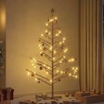 Casa si Gradina - Decoratiuni - Decoratiuni de sezon - Brad de Craciun din lemn Maro 180 cm Lemn masiv de pin - Infinity.ro