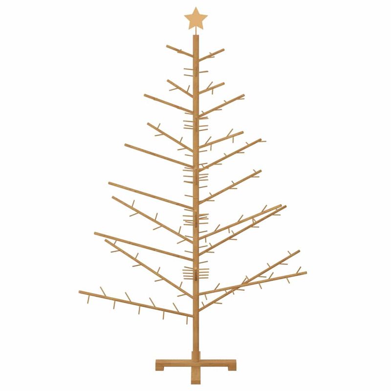 Casa si Gradina - Decoratiuni - Decoratiuni de sezon - Brad de Craciun din lemn Maro 180 cm Lemn masiv de pin - Infinity.ro