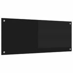 Casa si Gradina - Sanitare - Chiuveta bucatarie si accesorii - Accesorii chiuvete - Spate de bucatarie Negru 100 x 40 x 0.8 cm sticla securizata - Infinity.ro