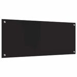 Casa si Gradina - Sanitare - Chiuveta bucatarie si accesorii - Accesorii chiuvete - Spate de bucatarie Negru 100 x 40 x 0.8 cm sticla securizata - Infinity.ro
