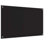 Casa si Gradina - Sanitare - Chiuveta bucatarie si accesorii - Accesorii chiuvete - Spate de bucatarie Negru 100 x 60 x 0.8 cm sticla securizata - Infinity.ro