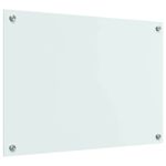 Casa si Gradina - Sanitare - Chiuveta bucatarie si accesorii - Accesorii chiuvete - Spate de bucatarie Alb 70 x 50 x 0.8 cm sticla securizata - Infinity.ro