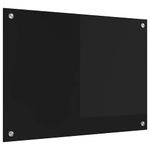 Casa si Gradina - Sanitare - Chiuveta bucatarie si accesorii - Accesorii chiuvete - Spate de bucatarie Negru 70 x 50 x 0.8 cm sticla securizata - Infinity.ro