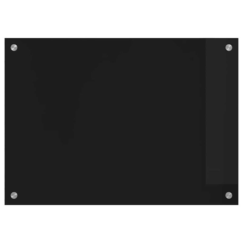 Casa si Gradina - Sanitare - Chiuveta bucatarie si accesorii - Accesorii chiuvete - Spate de bucatarie Negru 70 x 50 x 0.8 cm sticla securizata - Infinity.ro