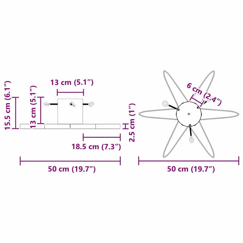 Casa si Gradina - Decoratiuni - Decoratiuni de sezon - Suport pentru brad de Craciun 1.73 Verde 49 x 49 x 15,5 cm Otel - Infinity.ro