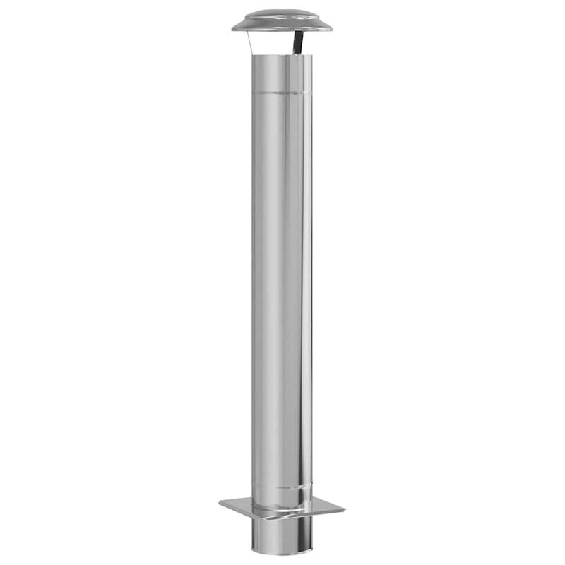 Casa si Gradina - Termice - Sobe, Seminee si accesorii - Accesorii seminee si sobe - Extensie pentru semineu Argintiu 25 x 25 x 132 cm - Infinity.ro