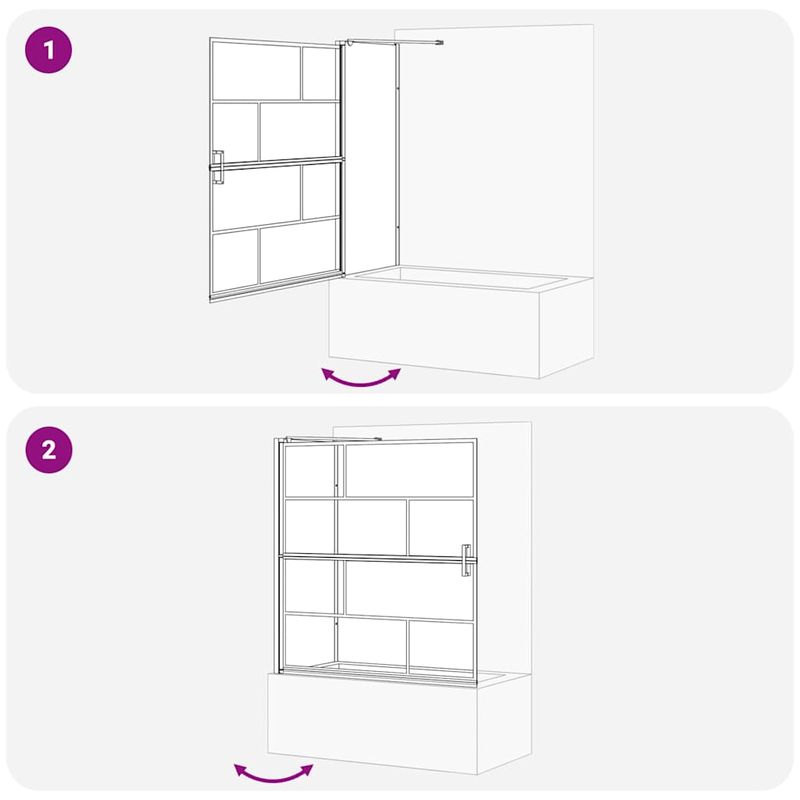 Casa si Gradina - Sanitare - Cazi si cabine de dus - Cabine dus - Ecran de baie pentru dus Manual 116 x 67 x 129.5 cm - Infinity.ro