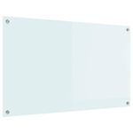 Casa si Gradina - Sanitare - Chiuveta bucatarie si accesorii - Accesorii chiuvete - Spate de bucatarie Alb 100 x 60 x 0.8 cm sticla securizata - Infinity.ro