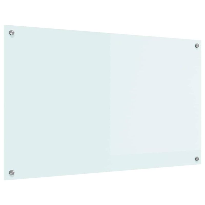 Casa si Gradina - Sanitare - Chiuveta bucatarie si accesorii - Accesorii chiuvete - Spate de bucatarie Alb 100 x 60 x 0.8 cm sticla securizata - Infinity.ro