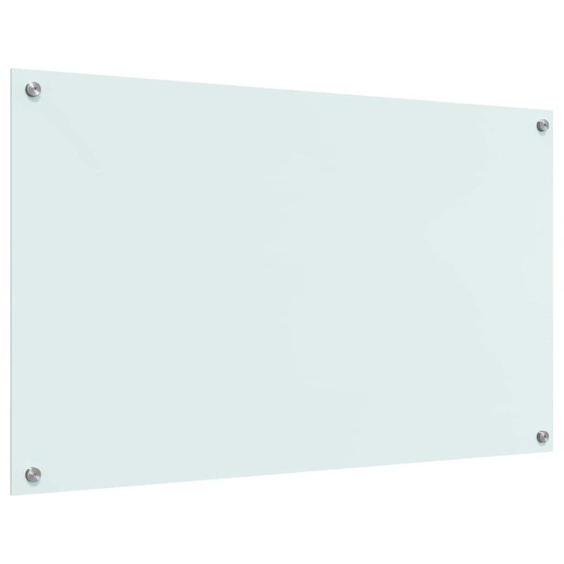 Casa si Gradina - Sanitare - Chiuveta bucatarie si accesorii - Accesorii chiuvete - Spate de bucatarie Alb 100 x 60 x 0.8 cm sticla securizata - Infinity.ro