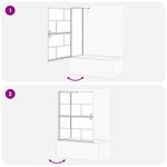 Casa si Gradina - Sanitare - Cazi si cabine de dus - Cabine dus - Ecran de baie pentru dus Manual 100 x 67 x 129.5 cm - Infinity.ro