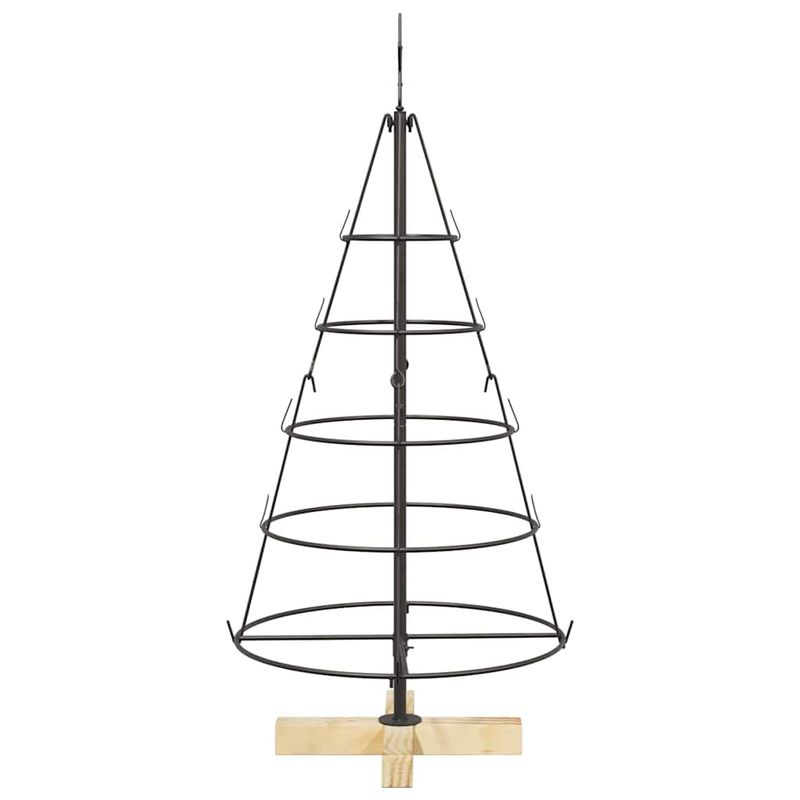 Casa si Gradina - Decoratiuni - Decoratiuni de sezon - Brad de Craciun in Forma de Con cu suport Negru 90 cm Otel - Infinity.ro