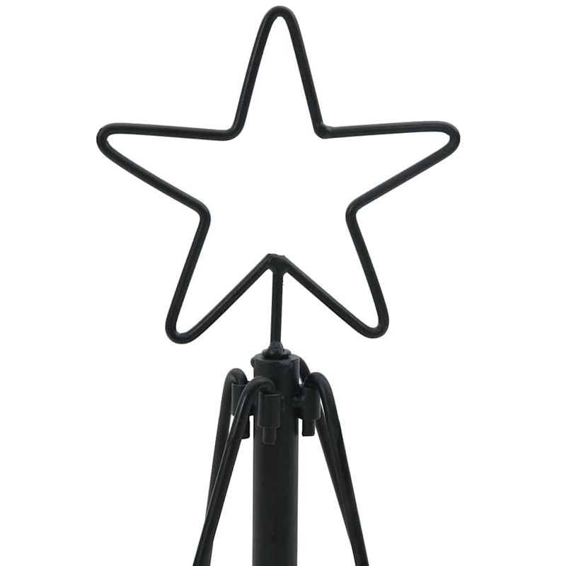 Casa si Gradina - Decoratiuni - Decoratiuni de sezon - Brad de Craciun in Forma de Con cu suport Negru 90 cm Otel - Infinity.ro