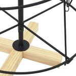 Casa si Gradina - Decoratiuni - Decoratiuni de sezon - Brad de Craciun in Forma de Con cu suport Negru 90 cm Otel - Infinity.ro