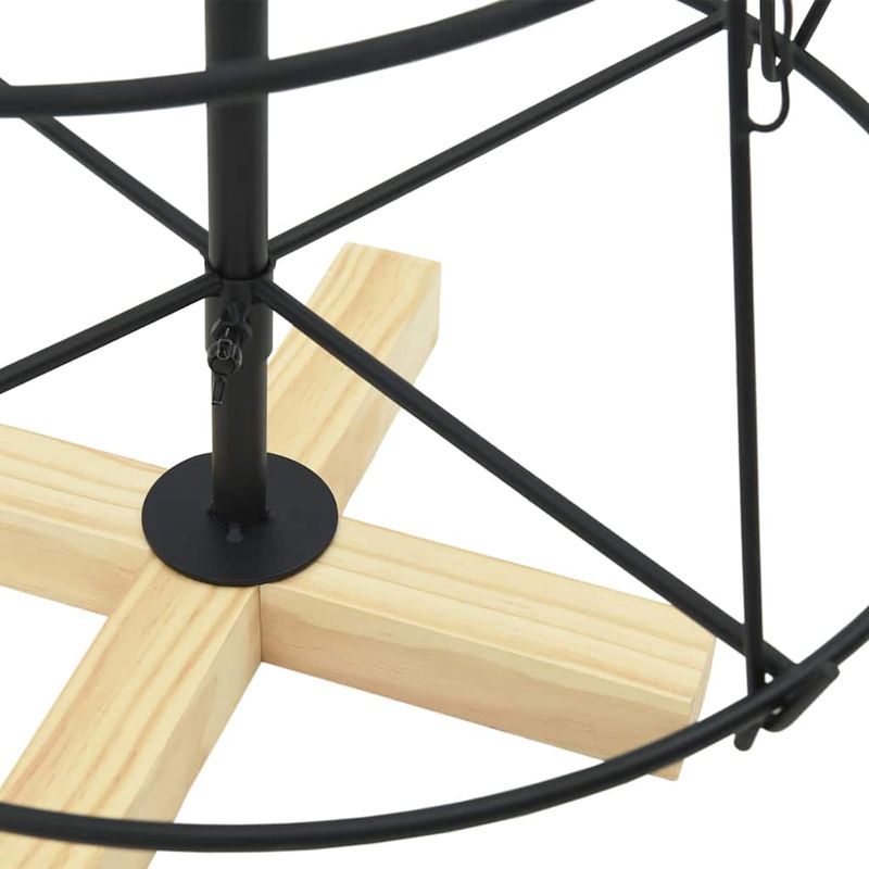 Casa si Gradina - Decoratiuni - Decoratiuni de sezon - Brad de Craciun in Forma de Con cu suport Negru 90 cm Otel - Infinity.ro