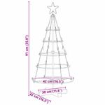 Casa si Gradina - Decoratiuni - Decoratiuni de sezon - Brad de Craciun in Forma de Con cu suport Negru 90 cm Otel - Infinity.ro