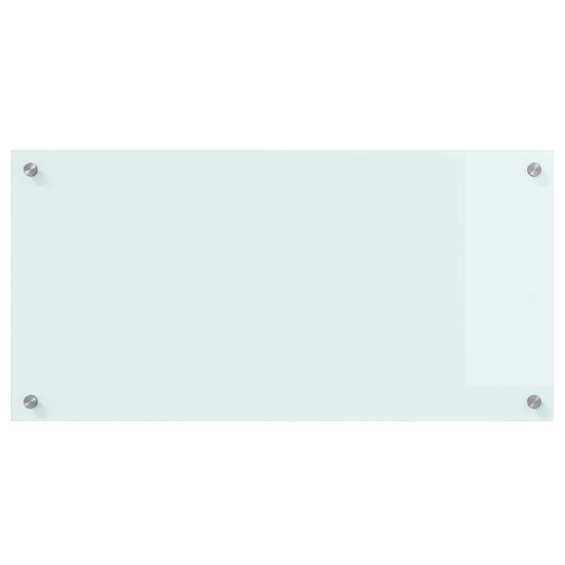 Casa si Gradina - Sanitare - Chiuveta bucatarie si accesorii - Accesorii chiuvete - Spate de bucatarie Alb 80 x 40 x 0.8 cm sticla securizata - Infinity.ro
