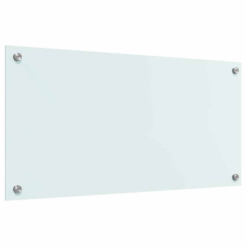 Casa si Gradina - Sanitare - Chiuveta bucatarie si accesorii - Accesorii chiuvete - Spate de bucatarie Alb 80 x 40 x 0.8 cm sticla securizata - Infinity.ro