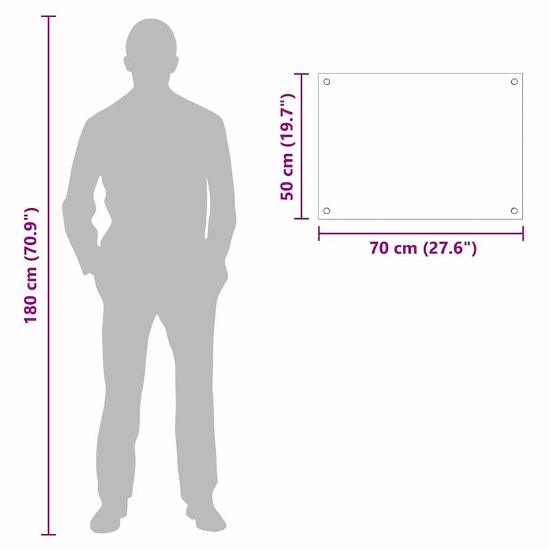 Casa si Gradina - Sanitare - Chiuveta bucatarie si accesorii - Accesorii chiuvete - Spate de bucatarie Transparent 70 x 50 x 0.8 cm - Infinity.ro