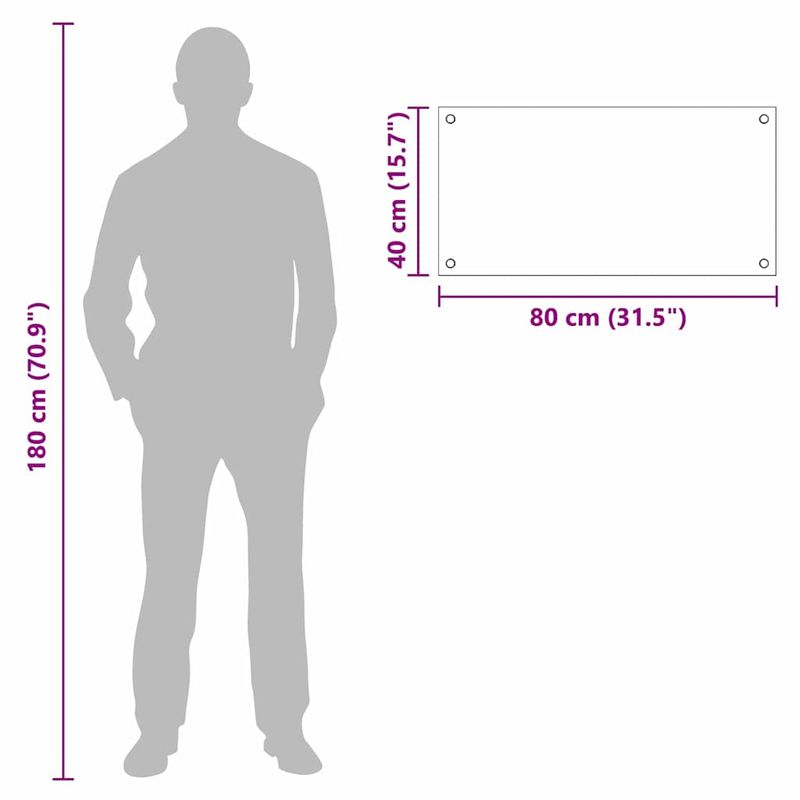 Casa si Gradina - Sanitare - Chiuveta bucatarie si accesorii - Accesorii chiuvete - Spate de bucatarie Negru 80 x 40 x 0.8 cm sticla securizata - Infinity.ro