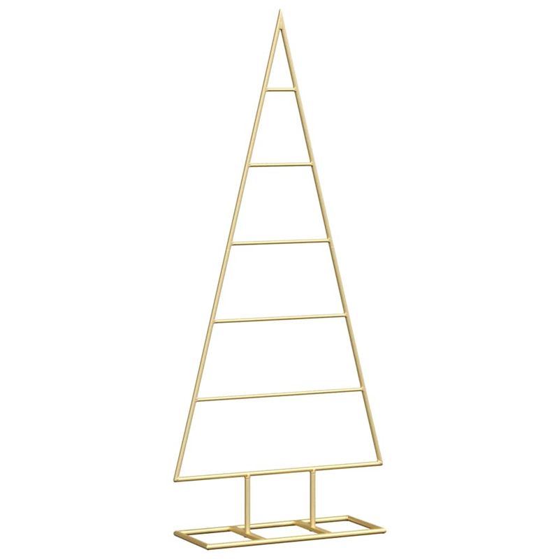 Casa si Gradina - Decoratiuni - Decoratiuni de sezon - Pom de Craciun din metal Auriu 90 cm Otel vopsit in pulbere - Infinity.ro
