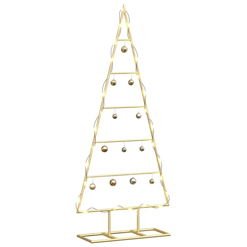 Casa si Gradina - Decoratiuni - Decoratiuni de sezon - Pom de Craciun din metal Auriu 90 cm Otel vopsit in pulbere - Infinity.ro