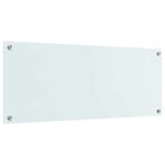 Casa si Gradina - Sanitare - Chiuveta bucatarie si accesorii - Accesorii chiuvete - Spate de bucatarie Alb 100 x 40 x 0.8 cm sticla securizata - Infinity.ro