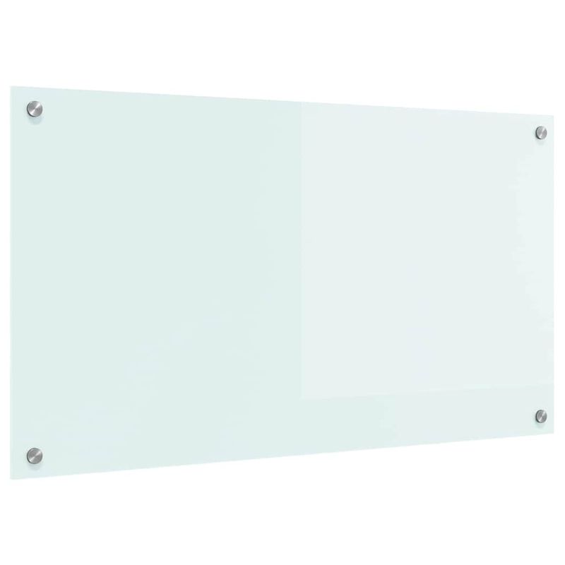 Casa si Gradina - Sanitare - Chiuveta bucatarie si accesorii - Accesorii chiuvete - Spate de bucatarie Alb 90 x 50 x 0.8 cm sticla securizata - Infinity.ro