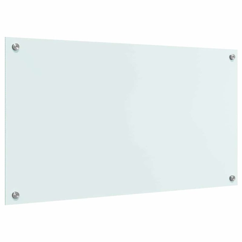 Casa si Gradina - Sanitare - Chiuveta bucatarie si accesorii - Accesorii chiuvete - Spate de bucatarie Alb 90 x 50 x 0.8 cm sticla securizata - Infinity.ro