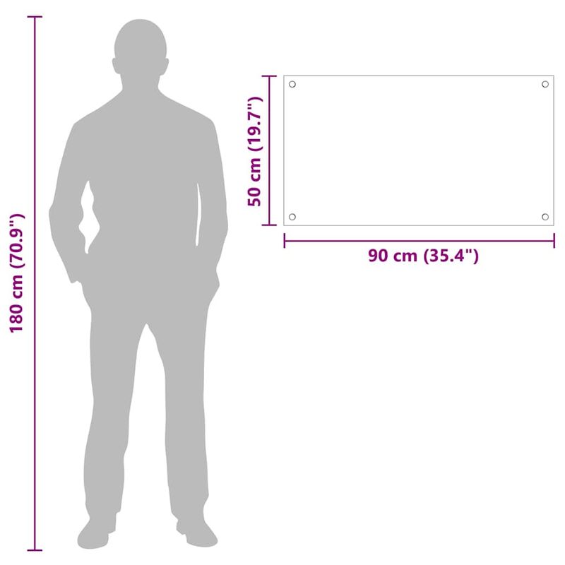 Casa si Gradina - Sanitare - Chiuveta bucatarie si accesorii - Accesorii chiuvete - Spate de bucatarie Alb 90 x 50 x 0.8 cm sticla securizata - Infinity.ro