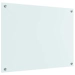 Casa si Gradina - Sanitare - Chiuveta bucatarie si accesorii - Accesorii chiuvete - Spate de bucatarie Alb 80 x 60 x 0.8 cm sticla securizata - Infinity.ro