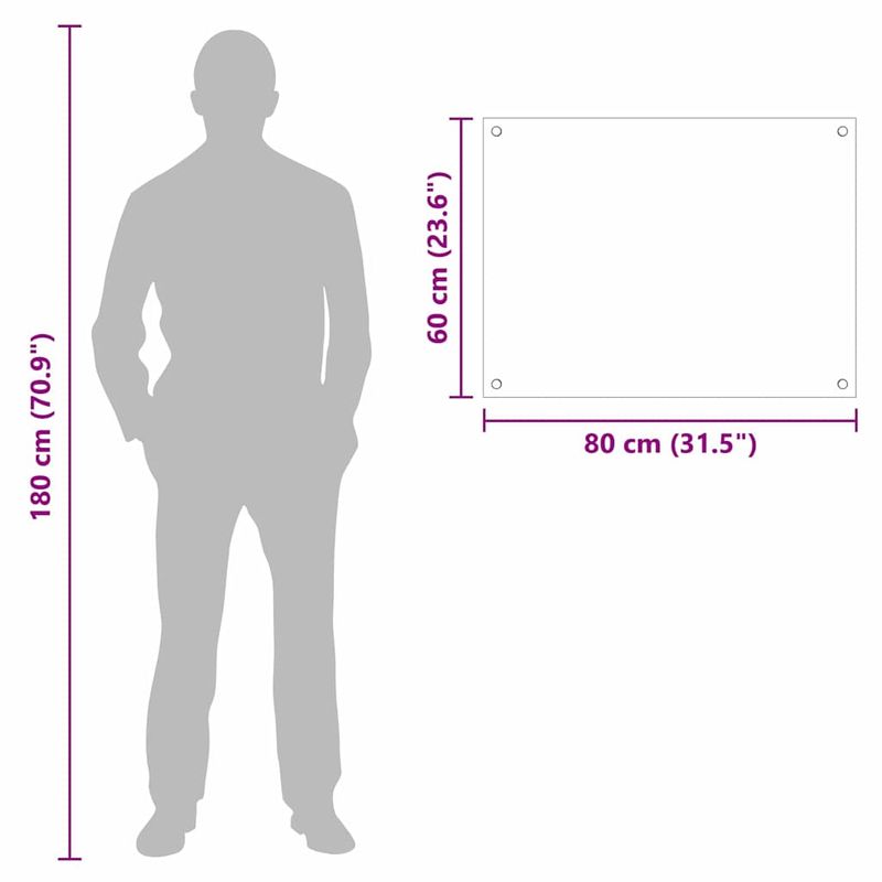 Casa si Gradina - Sanitare - Chiuveta bucatarie si accesorii - Accesorii chiuvete - Spate de bucatarie Alb 80 x 60 x 0.8 cm sticla securizata - Infinity.ro