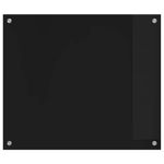 Casa si Gradina - Sanitare - Chiuveta bucatarie si accesorii - Accesorii chiuvete - Spate de bucatarie Negru 70 x 60 x 0.8 cm sticla securizata - Infinity.ro