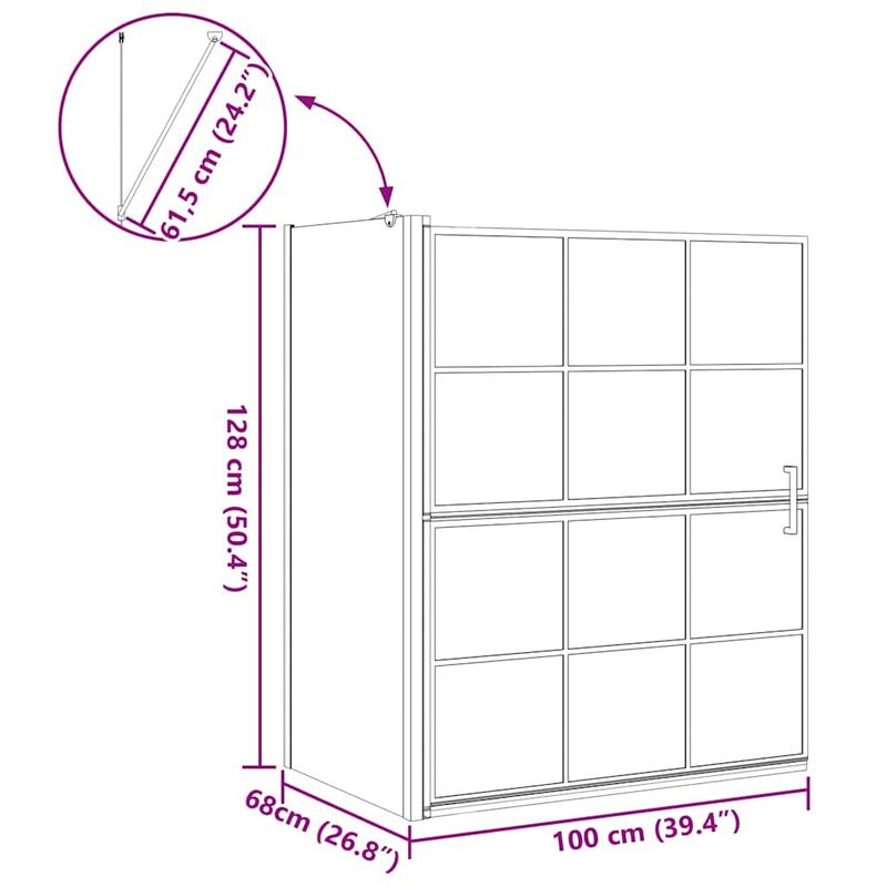Casa si Gradina - Sanitare - Cazi si cabine de dus - Cabine dus - Ecran de baie pentru dus Manual 100 x 67 x 129.5 cm - Infinity.ro