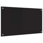 Casa si Gradina - Sanitare - Chiuveta bucatarie si accesorii - Accesorii chiuvete - Spate de bucatarie Negru 90 x 50 x 0.8 cm sticla securizata - Infinity.ro