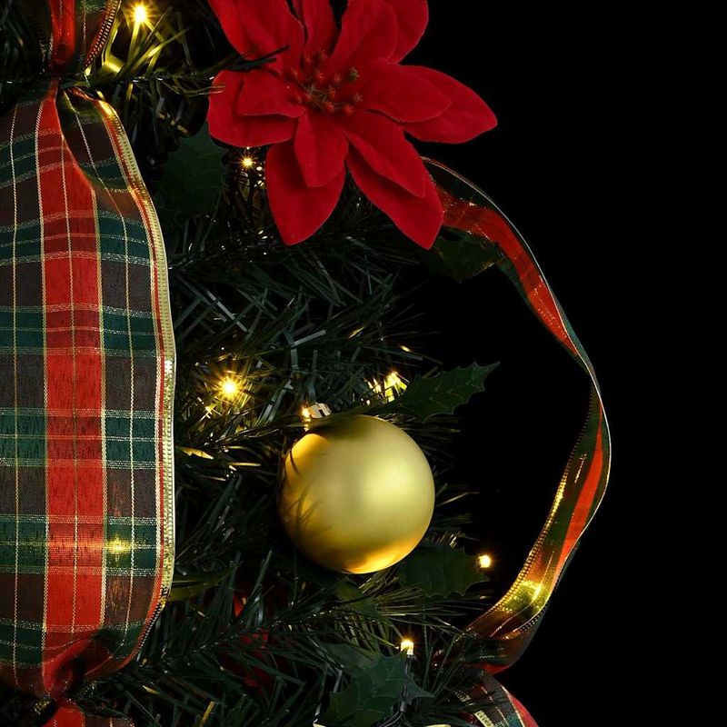 Casa si Gradina - Decoratiuni - Decoratiuni de sezon - Brad de Craciun artificial cu 100 LED Verde 150 cm PVC - Infinity.ro