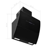 Electronice si Electrocasnice - Aragazuri, cuptoare si hote - Hote - Hote traditionale - Hota montata pe perete negru 60 cm otel inoxidabil 756 m³/h - Infinity.ro