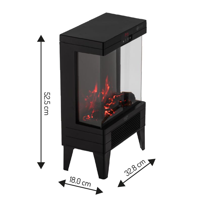 Electronice si Electrocasnice - Climatizare si sisteme de incalzire - Aparate incalzire aer - Seminee electrice - Semineu electric Adler AD7755, 2000W, sticla securizata, efect flacara 3D, 2 trepte - Infinity.ro