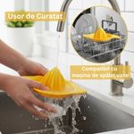 Casa si Gradina - Bucatarie si vesela - Ustensile bucatarie - Prese si storcatoare manuale - Storcator manual de citrice Koken, Plastic fara BPA, Presa robusta de citrice pentru sucuri, Vas Colector, Sita, Gri - Infinity.ro