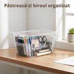 Casa si Gradina - Bucatarie si vesela - Organizare si depozitare bucatarie - Cutii alimentare - Set 4 cutii depozitare alimente cu capac Koken, organizator bucatarie, 23.5x13x11 cm, plastic transparent fara BPA - Infinity.ro